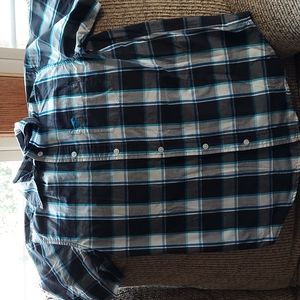 Wangler plaid button down shirt size XL 14-16